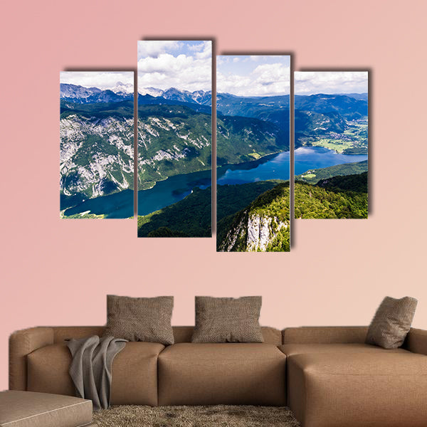 Lake Bohinj und Umgebung südlichen Alpen Berge multi panel canvas wall art