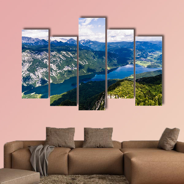 Lake Bohinj und Umgebung südlichen Alpen Berge multi panel canvas wall art