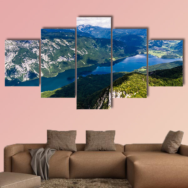 Lake Bohinj und Umgebung südlichen Alpen Berge multi panel canvas wall art