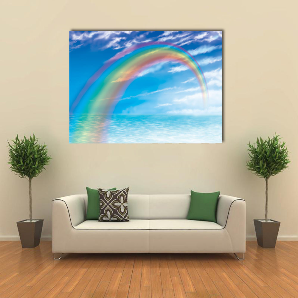 The Flying Colors Of The Rainbow In A Rainy Weather, Multi Panel Canvas Wall Art