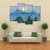 Sunrise in the jungles of Sri Lanka Multi Panel Canvas Wall Art