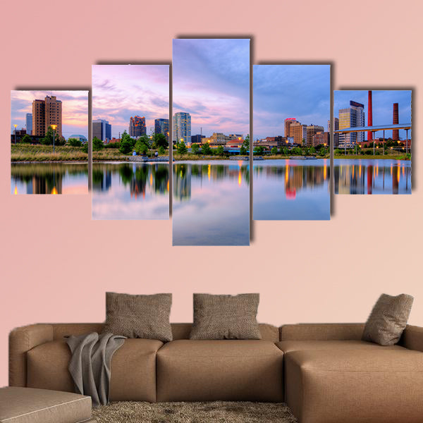 Downtown Birmingham, Alabama, USA multi panel canvas wall art