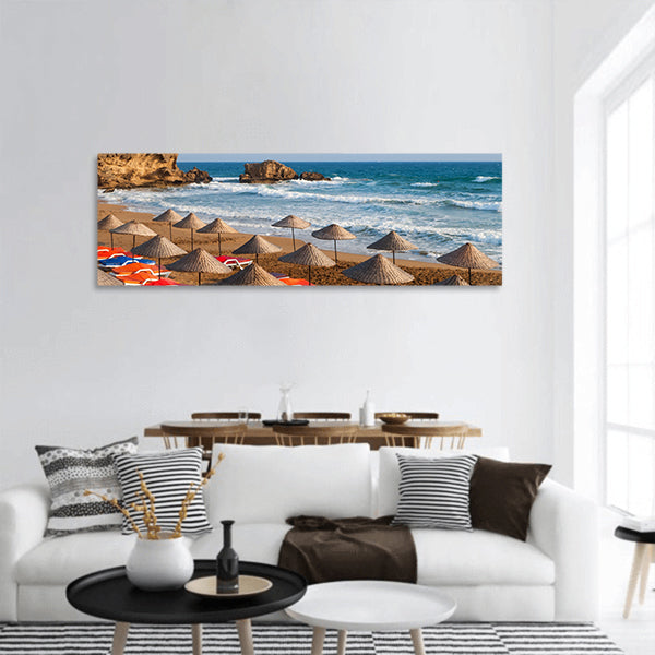 Sea Sun Beach panoramic canvas wall art
