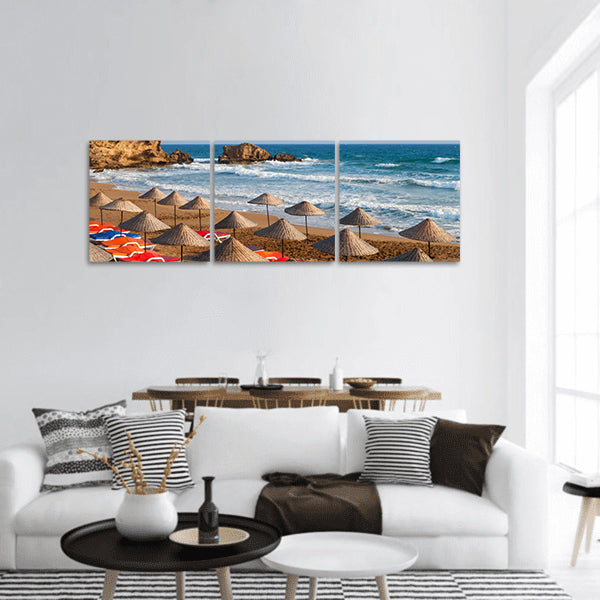 Sea Sun Beach panoramic canvas wall art