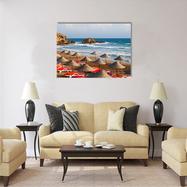 Sea Sun Beach Multi Panel Canvas Wall Art