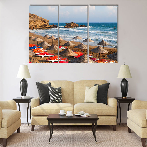 Sea Sun Beach Multi Panel Canvas Wall Art