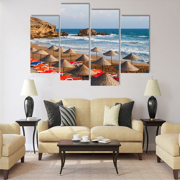 Sea Sun Beach Multi Panel Canvas Wall Art