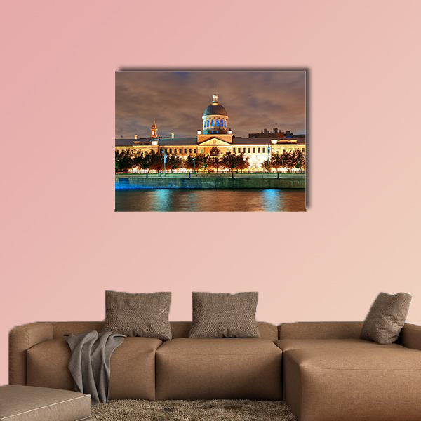 Bonsecours Market at sunset on street in Old Montreal wall art