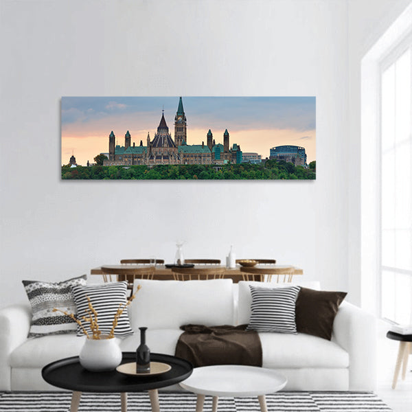 City skyline panoramic canvas wall art