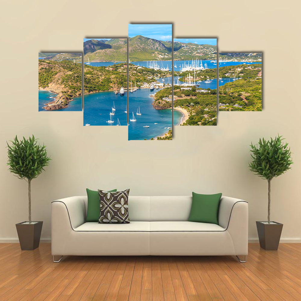 Antigua Bay, view from Shirely Heights, Antigua, West Indies, Caribbean Multi panel canvas wall art
