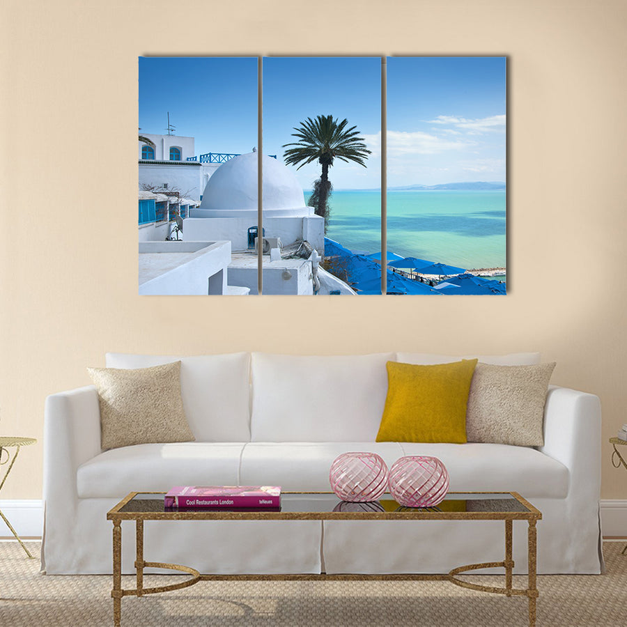 Sidi Bou Said, Tunis, Tunisia Multi panel canvas wall art
