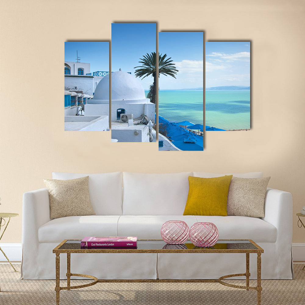 Sidi Bou Said, Tunis, Tunisia Multi panel canvas wall art