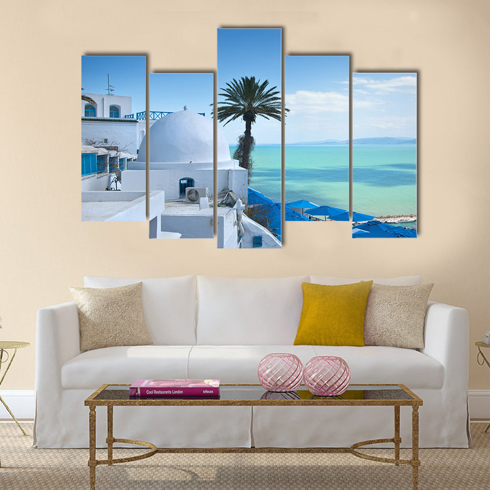 Sidi Bou Said, Tunis, Tunisia Multi panel canvas wall art