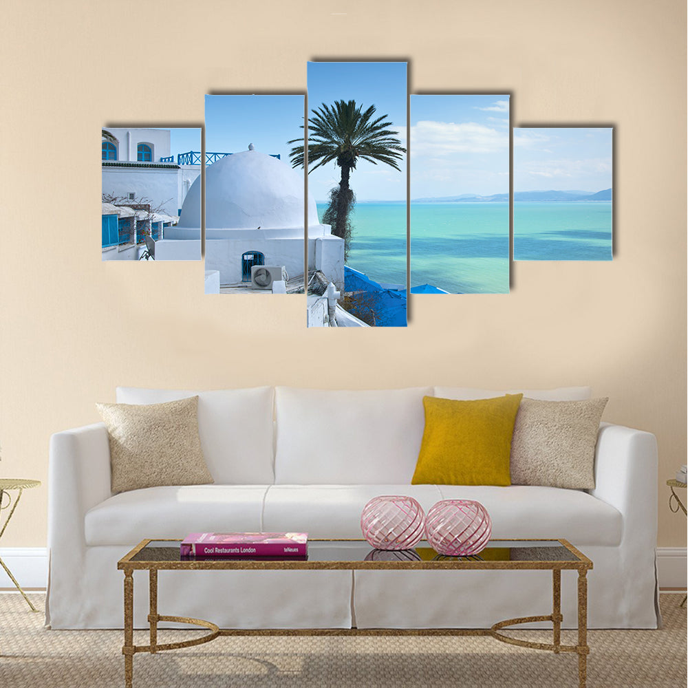 Sidi Bou Said, Tunis, Tunisia Multi panel canvas wall art