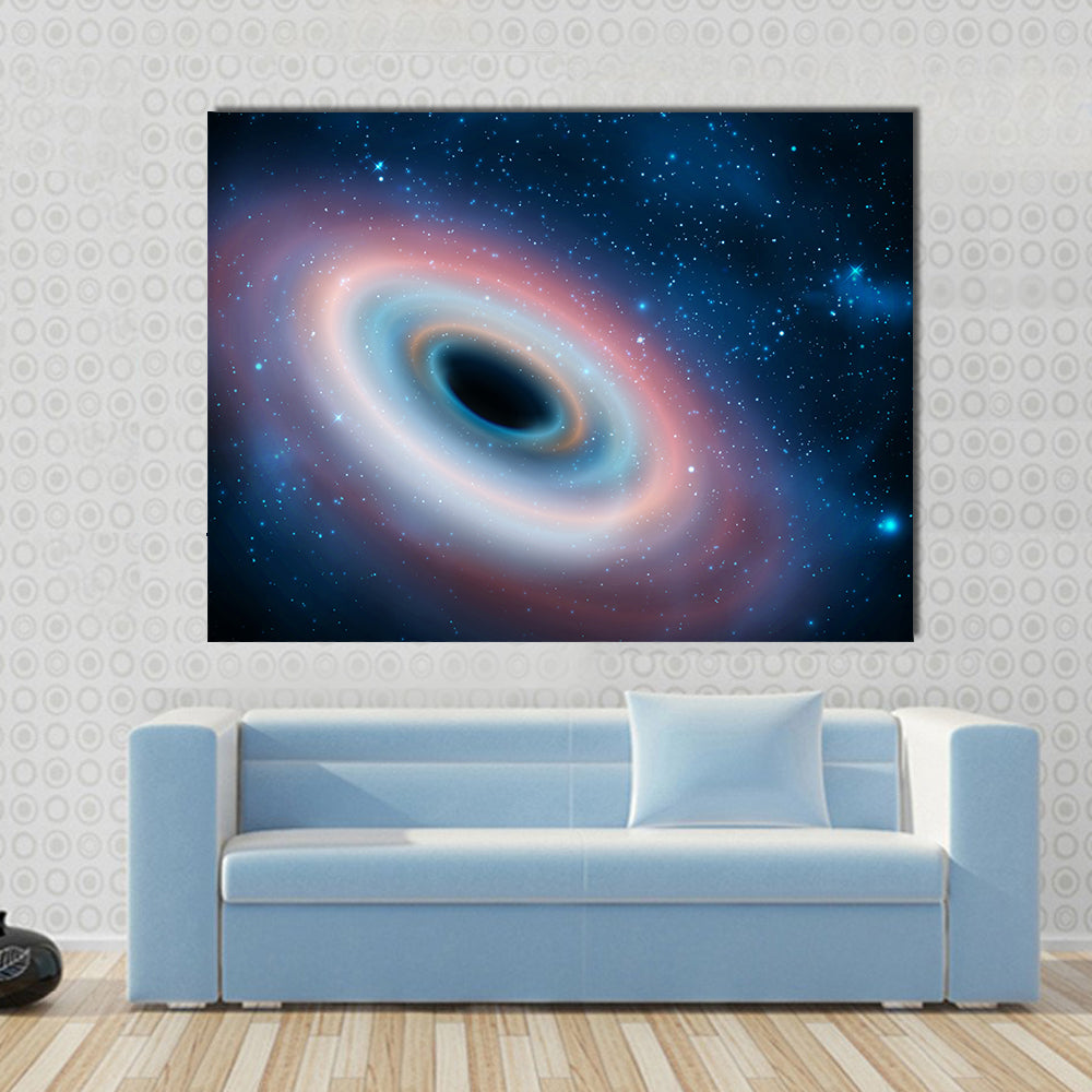 Black hole in universe Multi Panel Canvas Wall Art