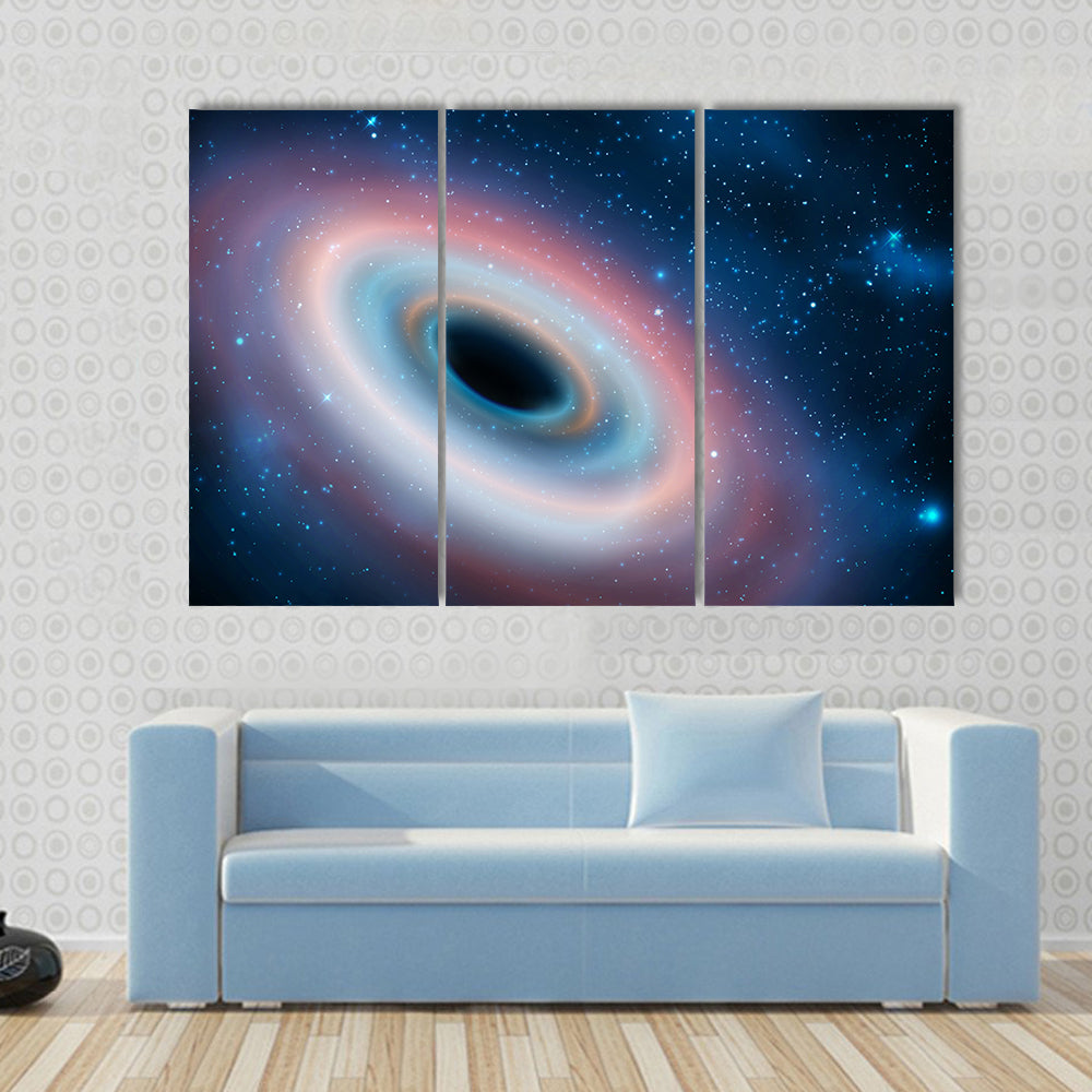 Black hole in universe Multi Panel Canvas Wall Art