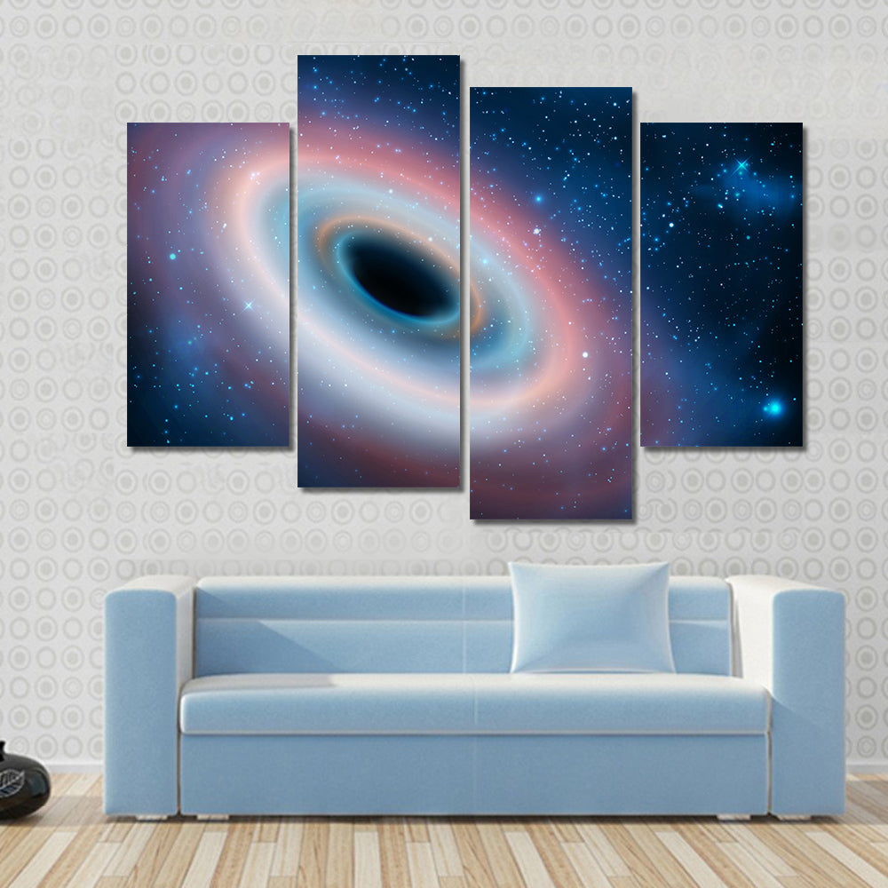 Black hole in universe Multi Panel Canvas Wall Art