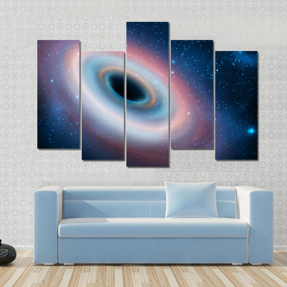 Black hole in universe Multi Panel Canvas Wall Art