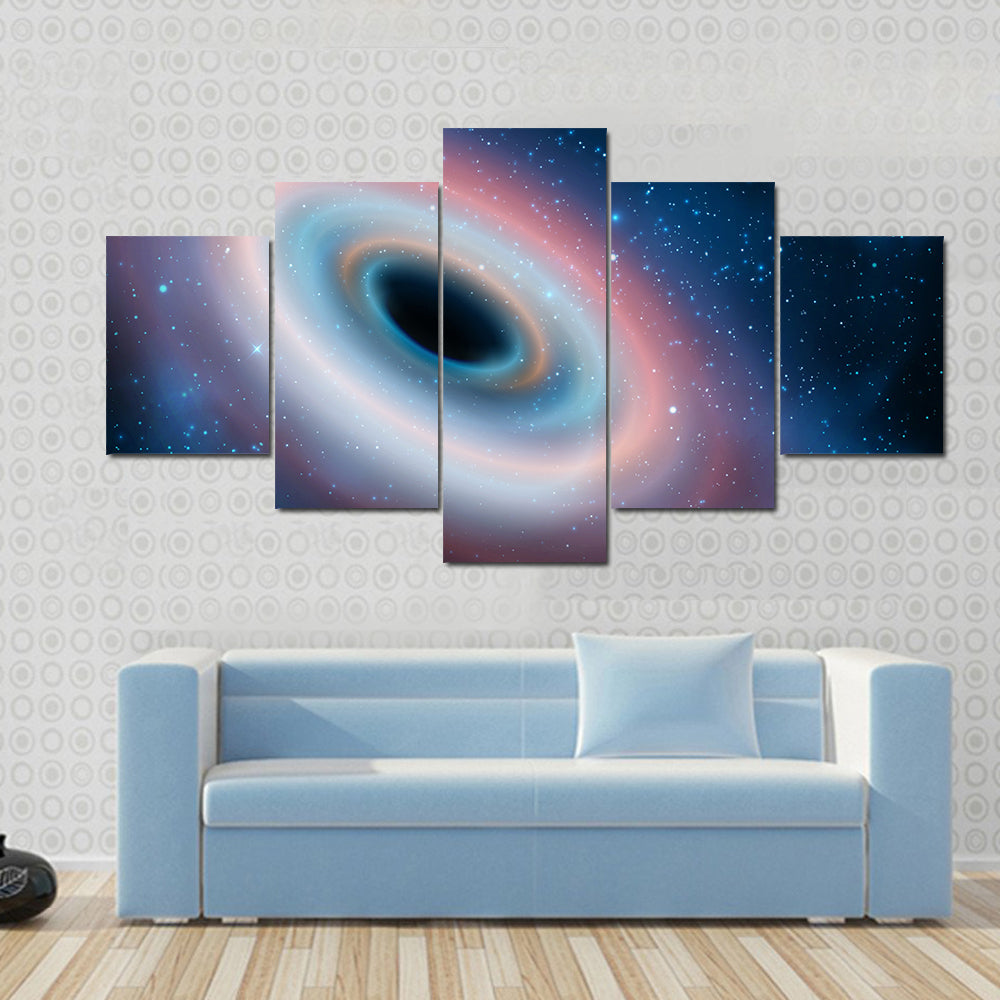 Black hole in universe Multi Panel Canvas Wall Art