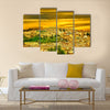 Morocco a landscape of a city wall in the city Multi Panel Canvas Wall Art