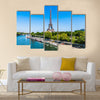 The Eiffel tower in the city of Paris in France Multi panel canvas wall art