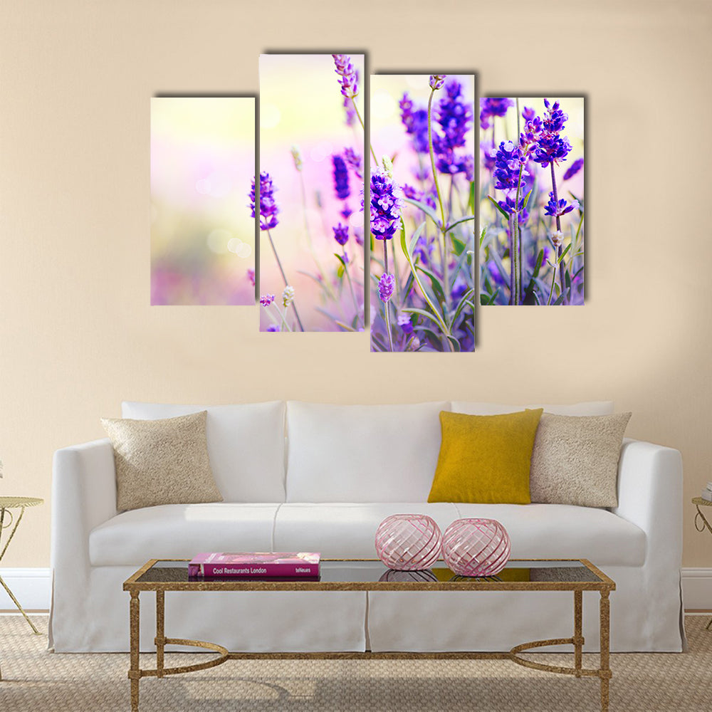 Lavender Field Multi Panel Canvas Wall Art
