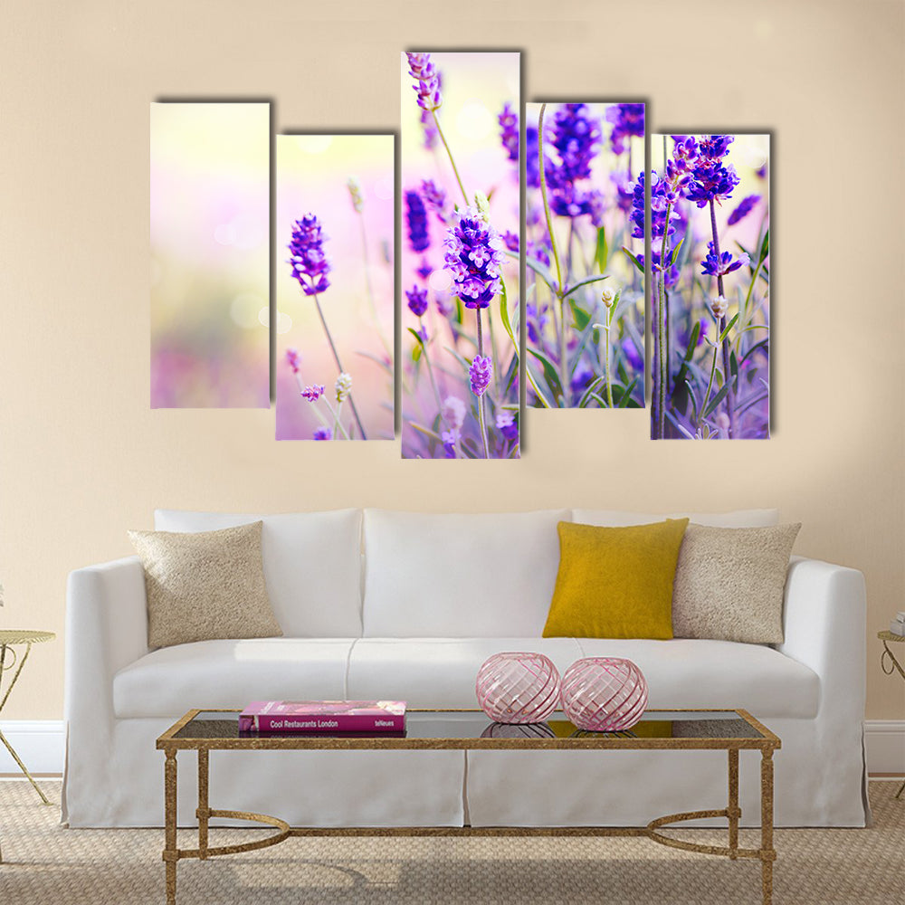 Lavender Field Multi Panel Canvas Wall Art