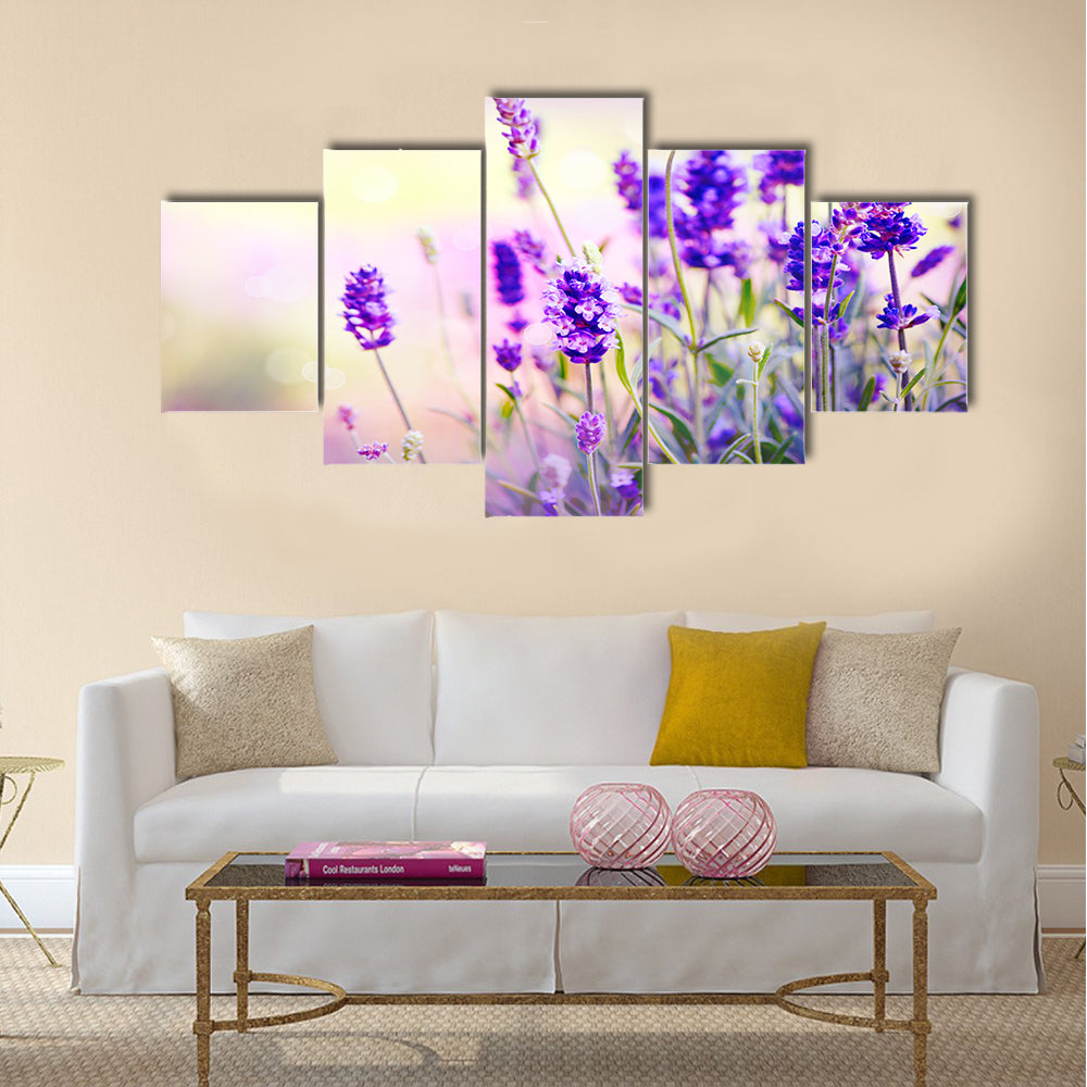 Lavender Field Multi Panel Canvas Wall Art