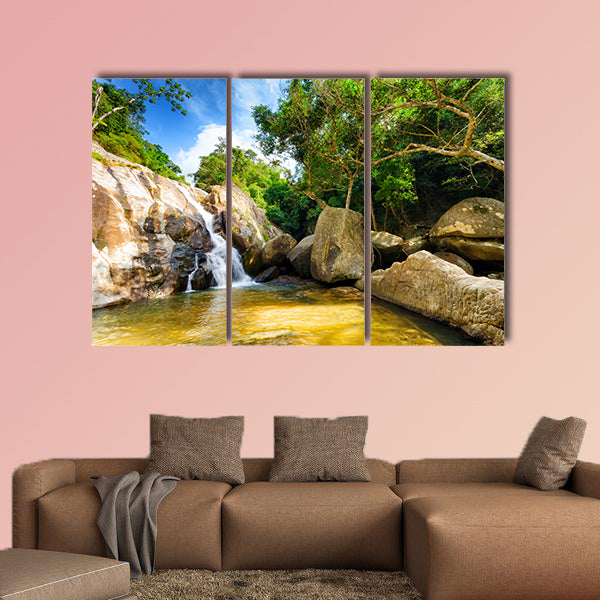 Hin Lad Waterfall, Koh Samui in the Thailand multi panel canvas wall art