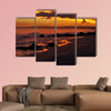 Sunset with a view to Plettenberg Bay in South Africa Multi panel canvas wall art