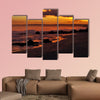 Sunset with a view to Plettenberg Bay in South Africa Multi panel canvas wall art