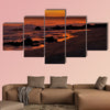 Sunset with a view to Plettenberg Bay in South Africa Multi panel canvas wall art