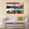 Mountain lake in National Park High overcrast sky Slovakia Europe Beauty world Multi panel canvas wall art