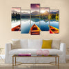 Mountain lake in National Park High overcrast sky Slovakia Europe Beauty world Multi panel canvas wall art