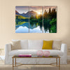 Mountain lake in National Park High Tatra Strbske pleso, Slovakia, Europe Beauty world Multi panel canvas wall art