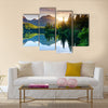 Mountain lake in National Park High Tatra Strbske pleso, Slovakia, Europe Beauty world Multi panel canvas wall art