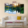 Mountain lake in National Park High Tatra Strbske pleso, Slovakia, Europe Beauty world Multi panel canvas wall art