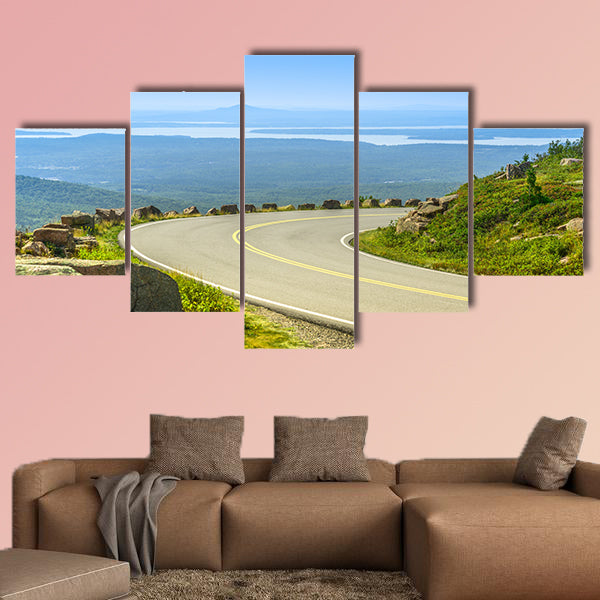 Cadillac Mountain drive in Acadia National Park canvas wall art