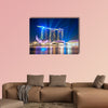 Marina Bay Sands Resort at night multi panel canvas wall art