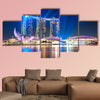 Marina Bay Sands Resort at night multi panel canvas wall art