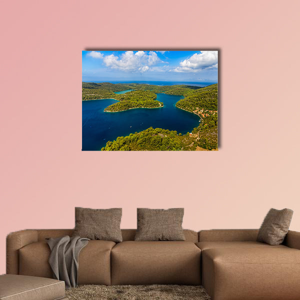 Aerial helicopter shoot of National park multi panel canvas wall art