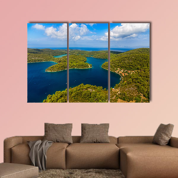 Aerial helicopter shoot of National park multi panel canvas wall art