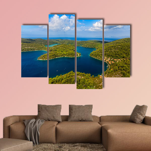 Aerial helicopter shoot of National park multi panel canvas wall art