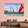 View of Dolmabahce area from the Bosporus multi panel canvas wall art