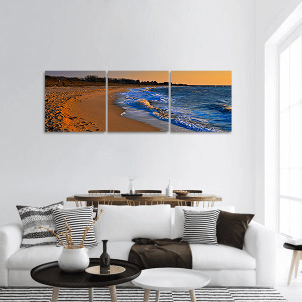Sunset Beach panoramic canvas wall art