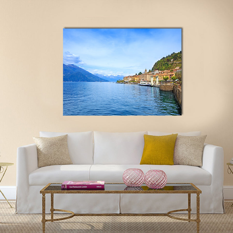 Bellagio town in Como lake district Landscape multi panel canvas wall art