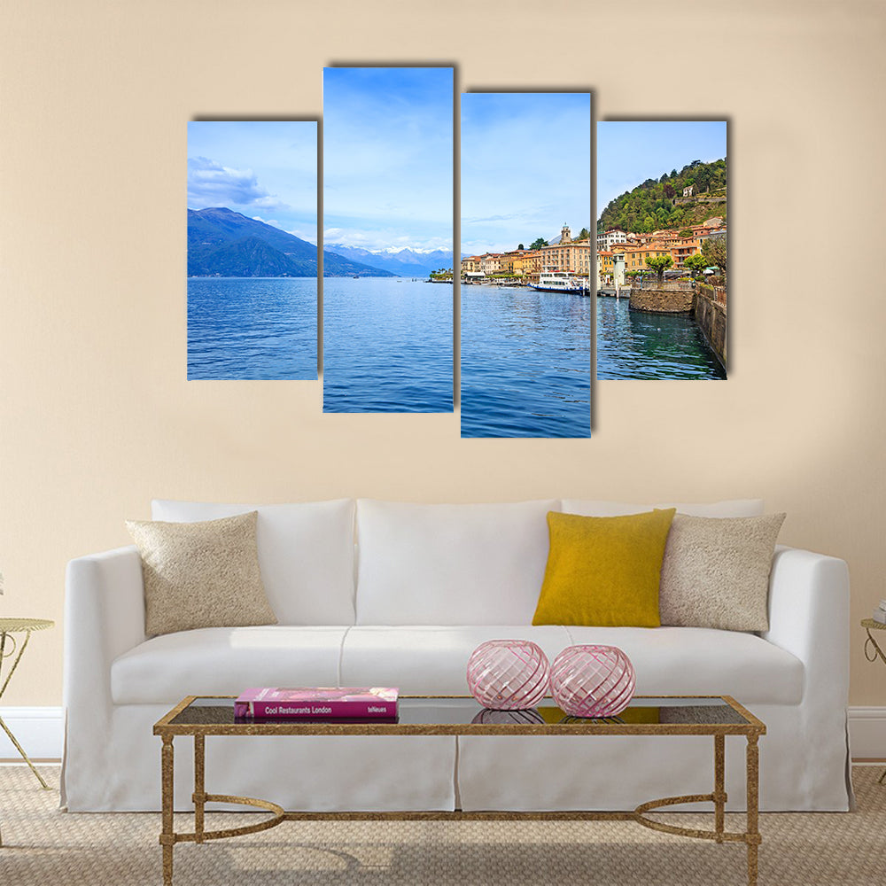 Bellagio town in Como lake district Landscape multi panel canvas wall art
