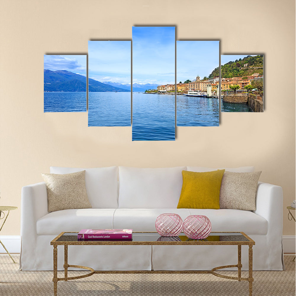Bellagio town in Como lake district Landscape multi panel canvas wall art