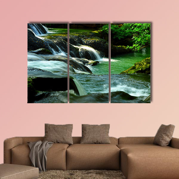 Beautyfull waterfall in Thailand Multi panel canvas wall art