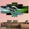 Beautyfull waterfall in Thailand Multi panel canvas wall art